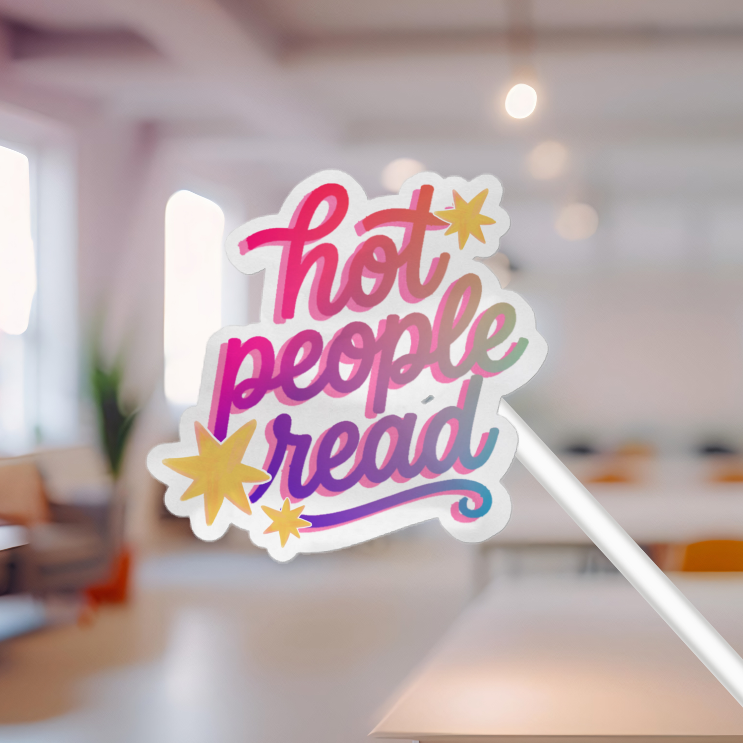 hot people read! sticker