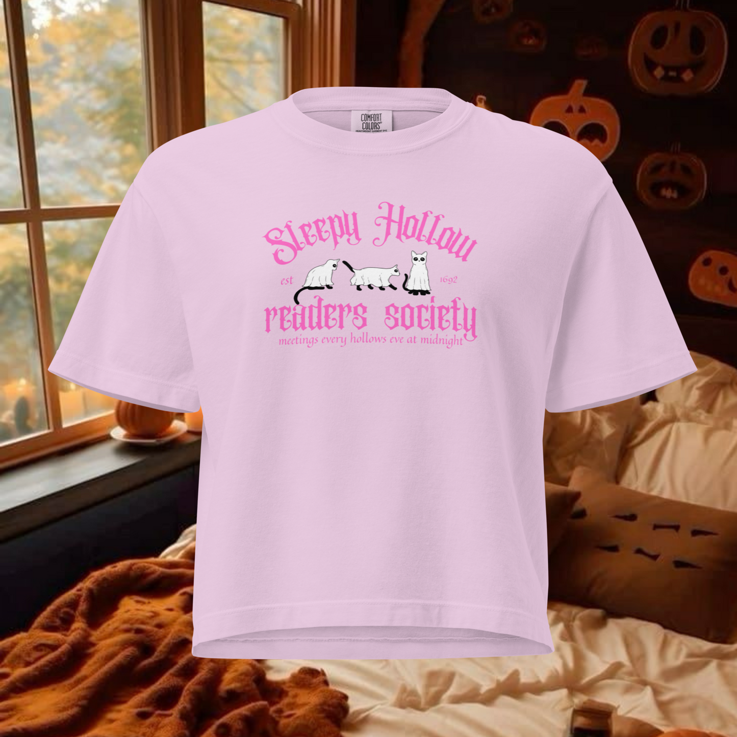 Sleepy Hollow Reader's Society Boxy Crooped Tee