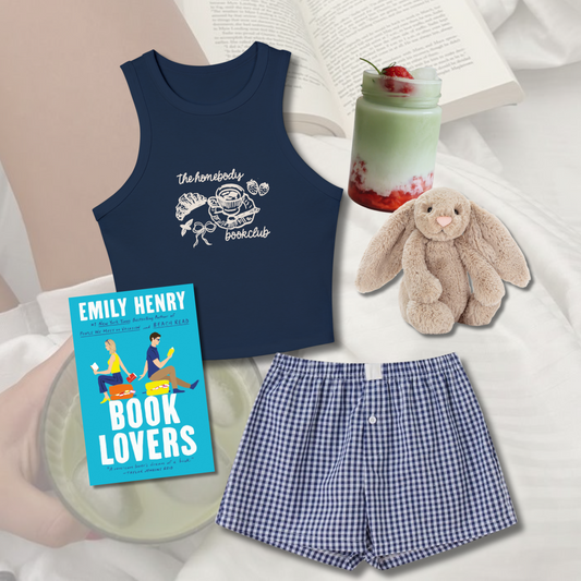 The Homebody Bookclub Racerback Cropped Tank