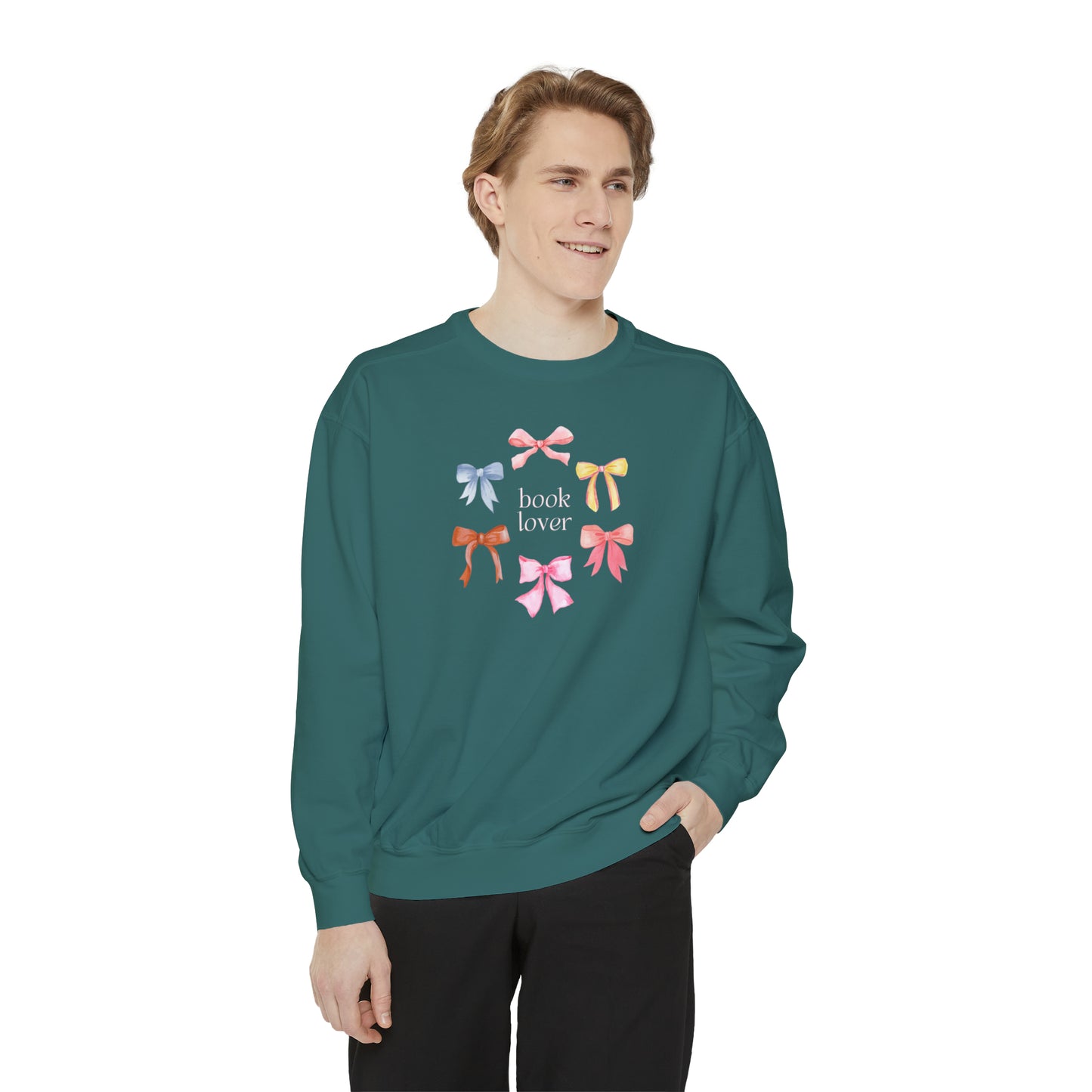 Bows Book Lover Crew - Comfort Colors Premium Sweatshirt