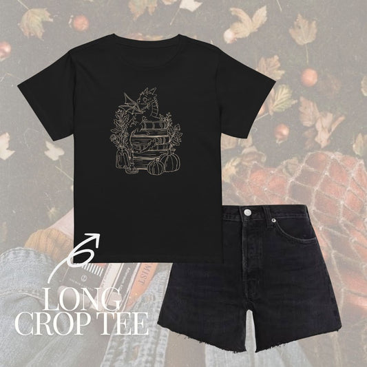 Book Dragon Autumn Cropped Tee