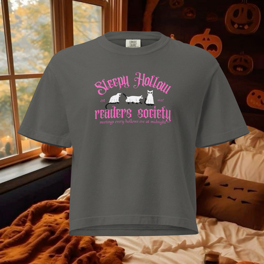 Sleepy Hollow Reader's Society  Boxy Crooped Tee
