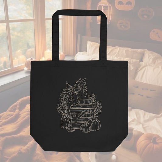 Book Dragon Autumn Tote Bag