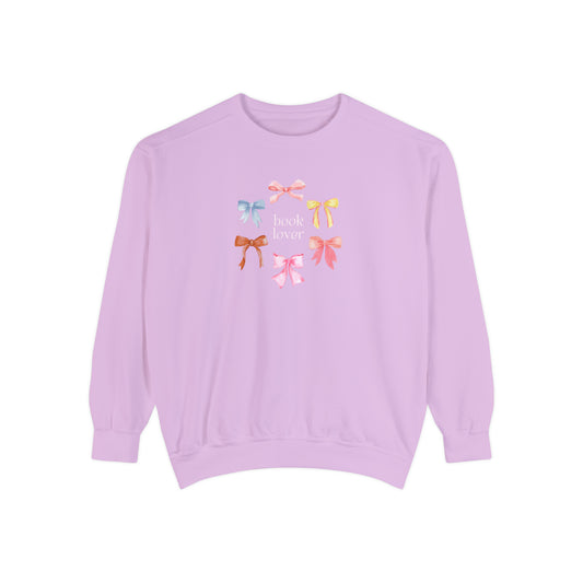 Bows Book Lover Crew - Comfort Colors Premium Sweatshirt