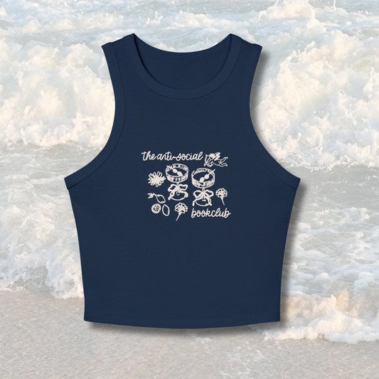The Anti Social Bookclub Racerback Cropped Tank