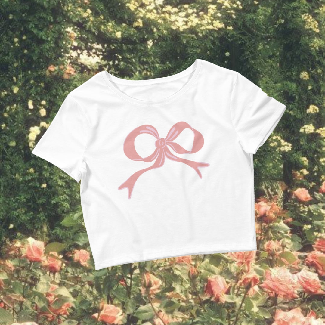 Pink Bow Baby Tee