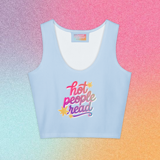 hot people read! crop top