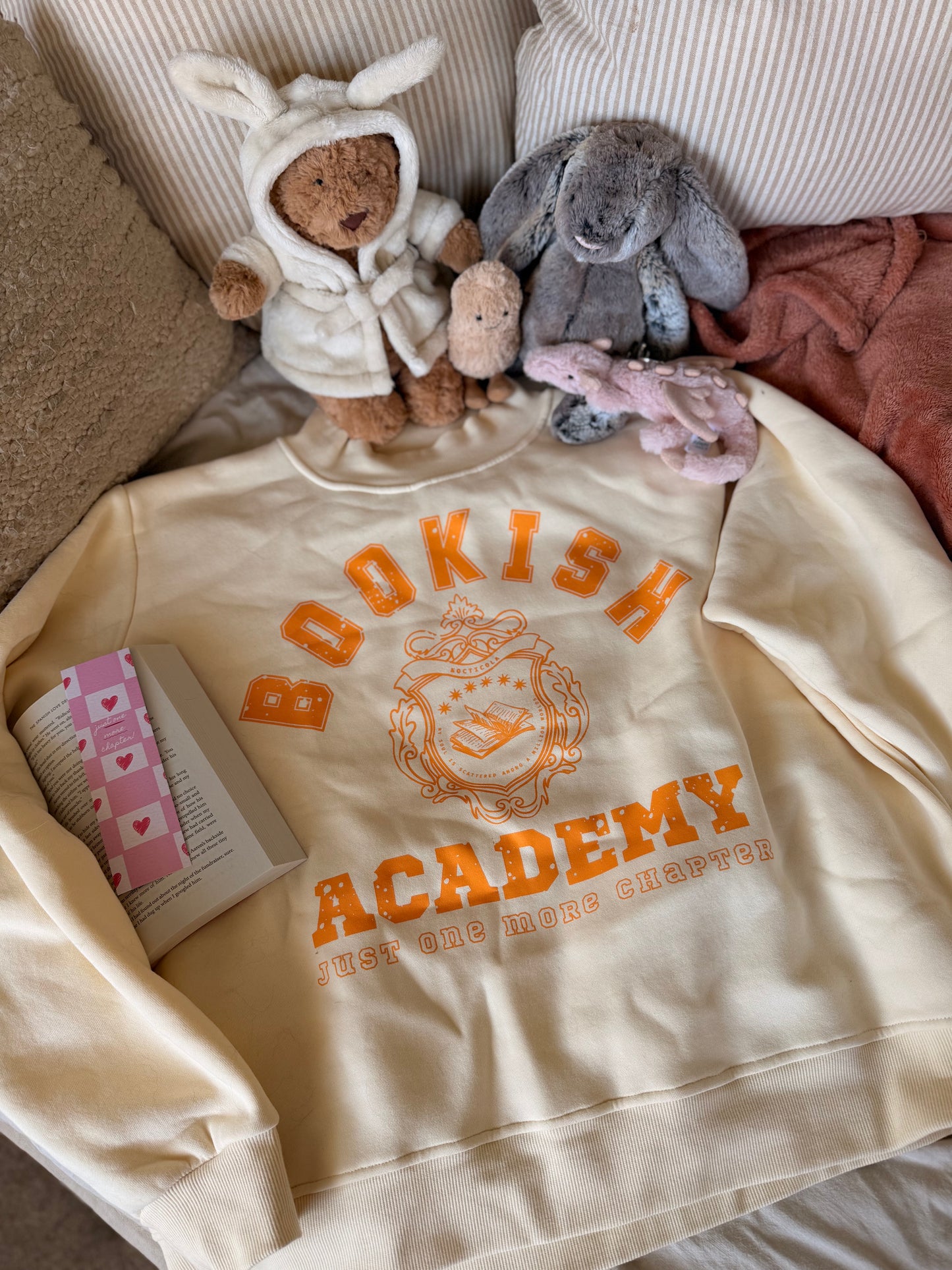 Bookish Academy Mock-Neck Crew Sweatshirt