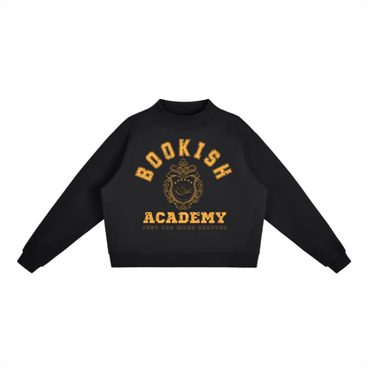 Bookish Academy Mock-Neck Crew Sweatshirt