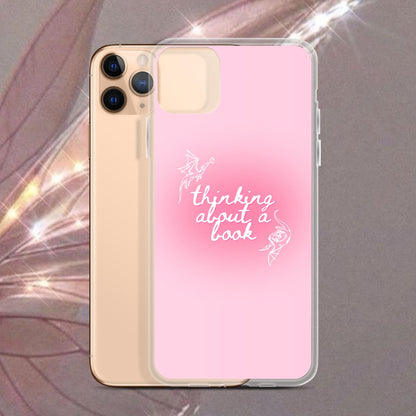 Thinking About a Book Pink Dragon Phone Case