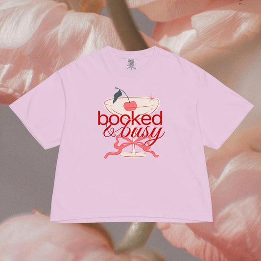 Booked & Busy Boxy Crop