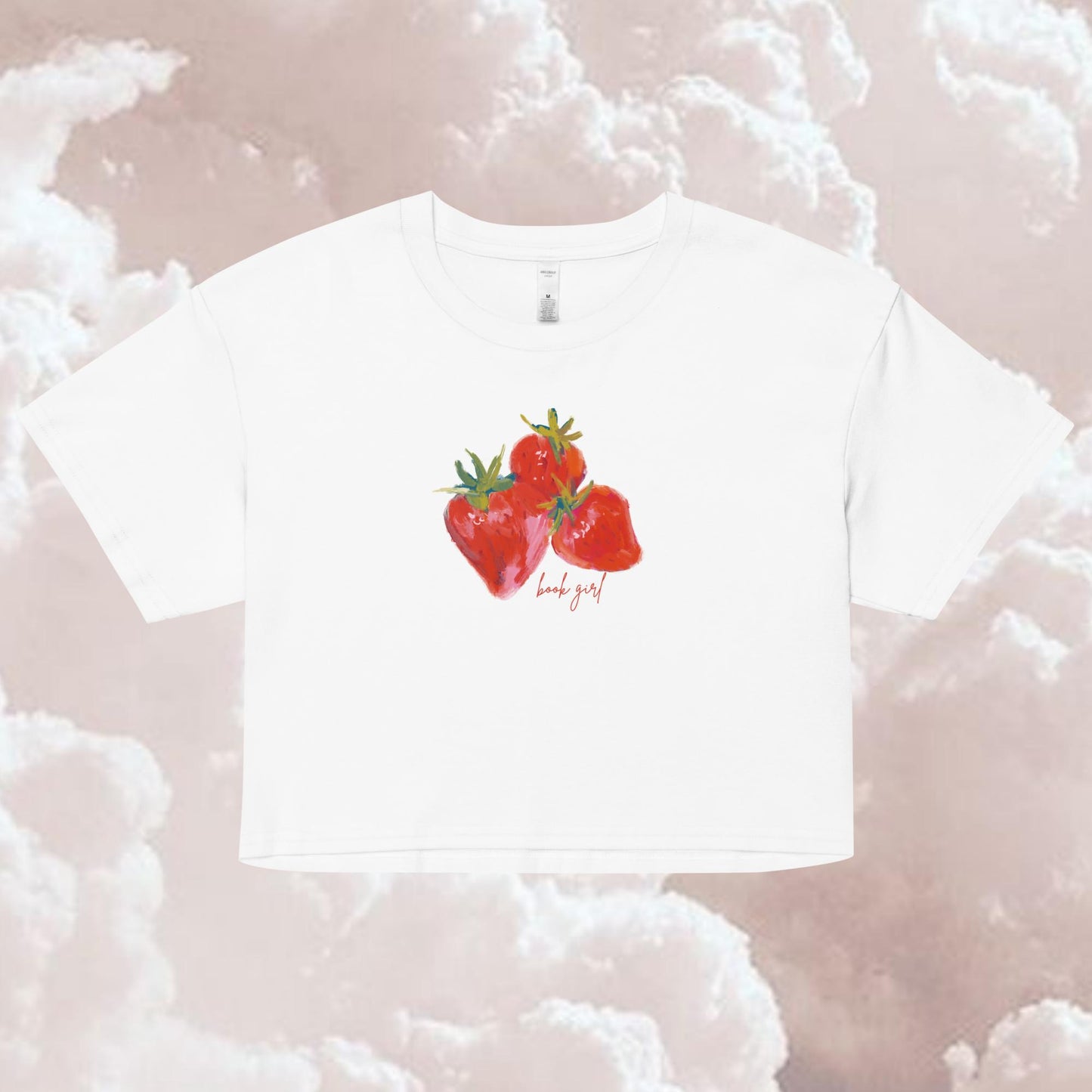 Strawberry Book Girl Crop Top