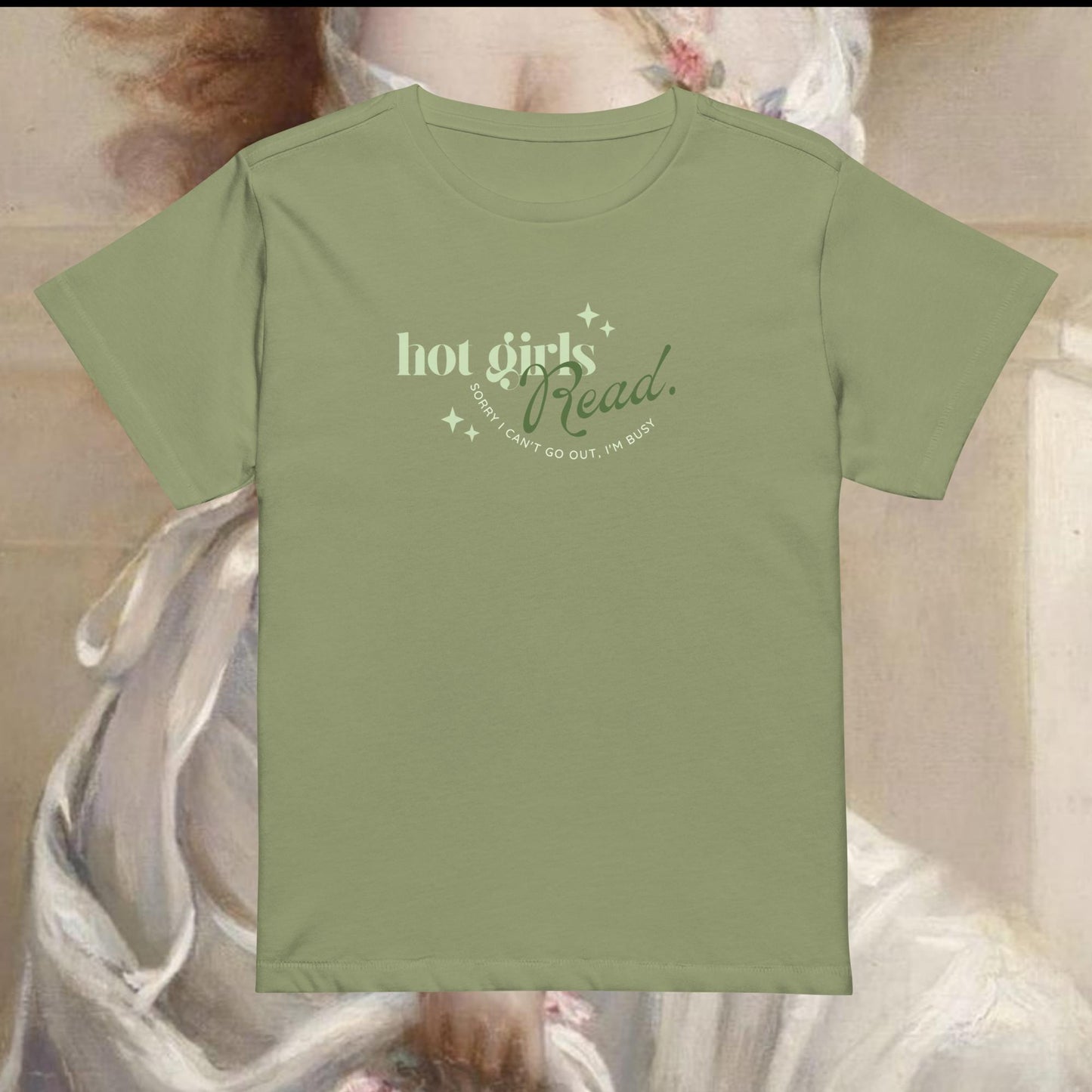 Hot Girls Read Crop in Green